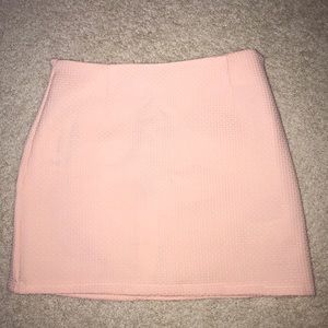 Textured woven a line mini skirt